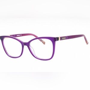 Missoni Purple Rectangular Glasses with Metallic Accents